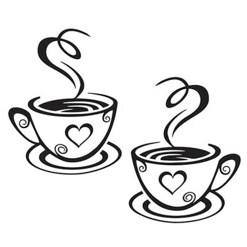 Kitchen Queen - Dual Coffee Cup Sticker Removable Diy