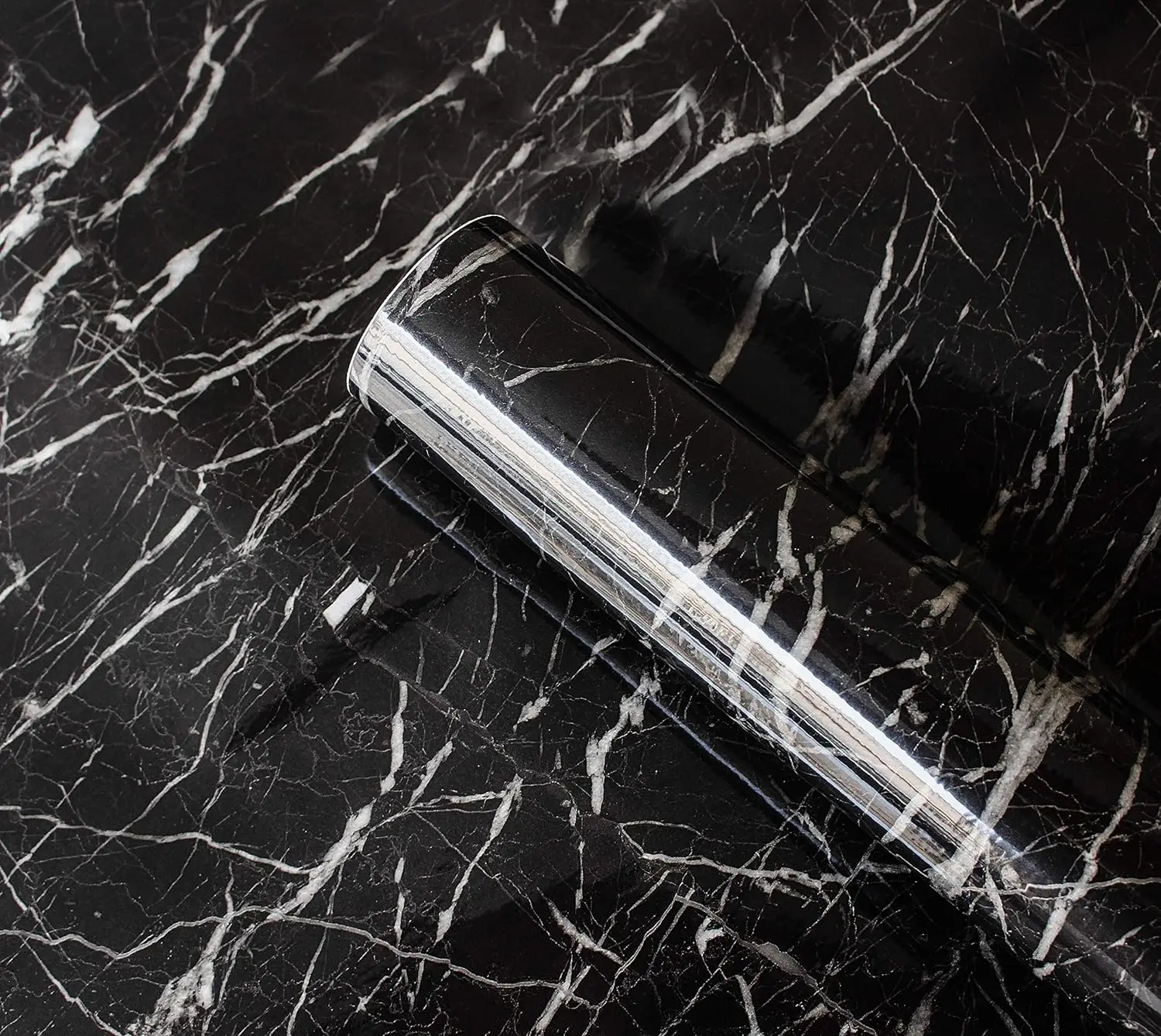 Kitchen Queen - Marble Contact Paper Granite Black Roll