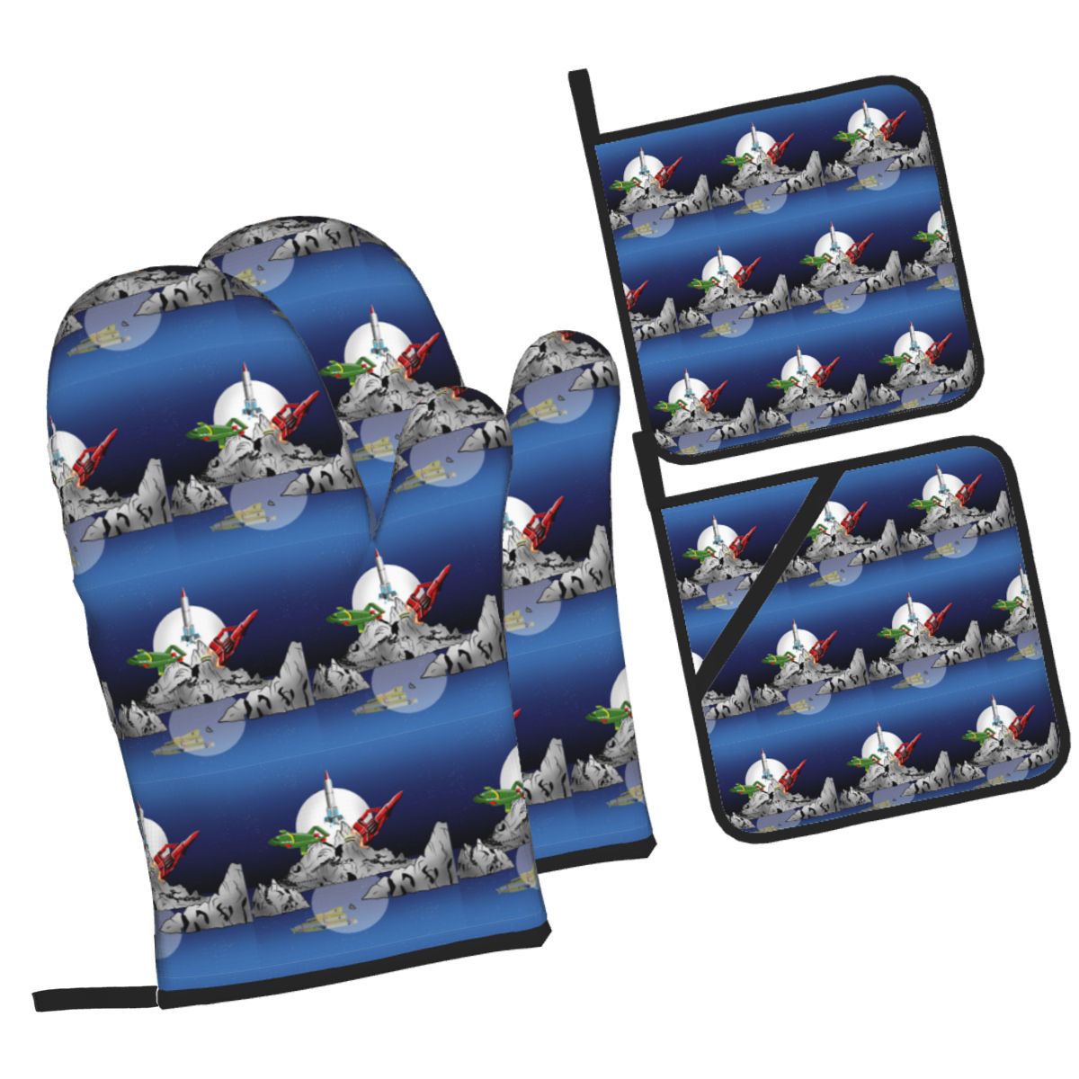 Kitchen Baking Island - Thunderbirds Tracy Island Oven Mitts and