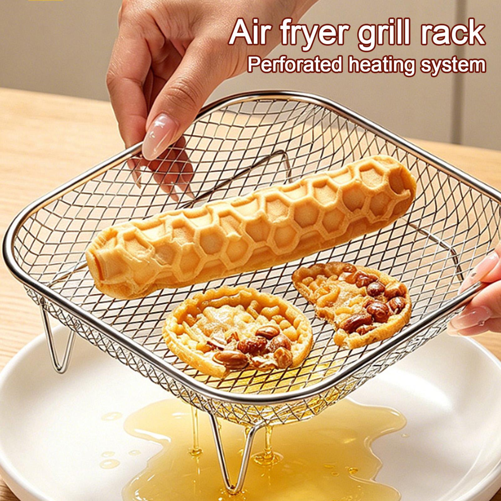 Kitchen Baking Tray Rack - Stackable Air Fryer Grill Rack Stainless