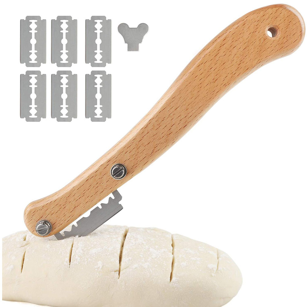 Bread Lame Scoring - Bread Bakers Lame Wooden Handle Bread