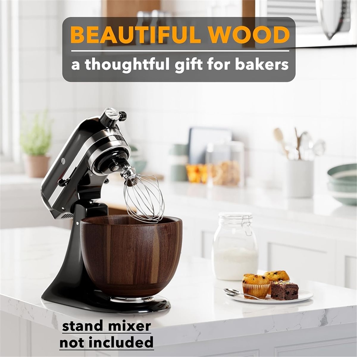 Stand Mixer Bowl - (A25M) Wooden Bowl Mixer - for