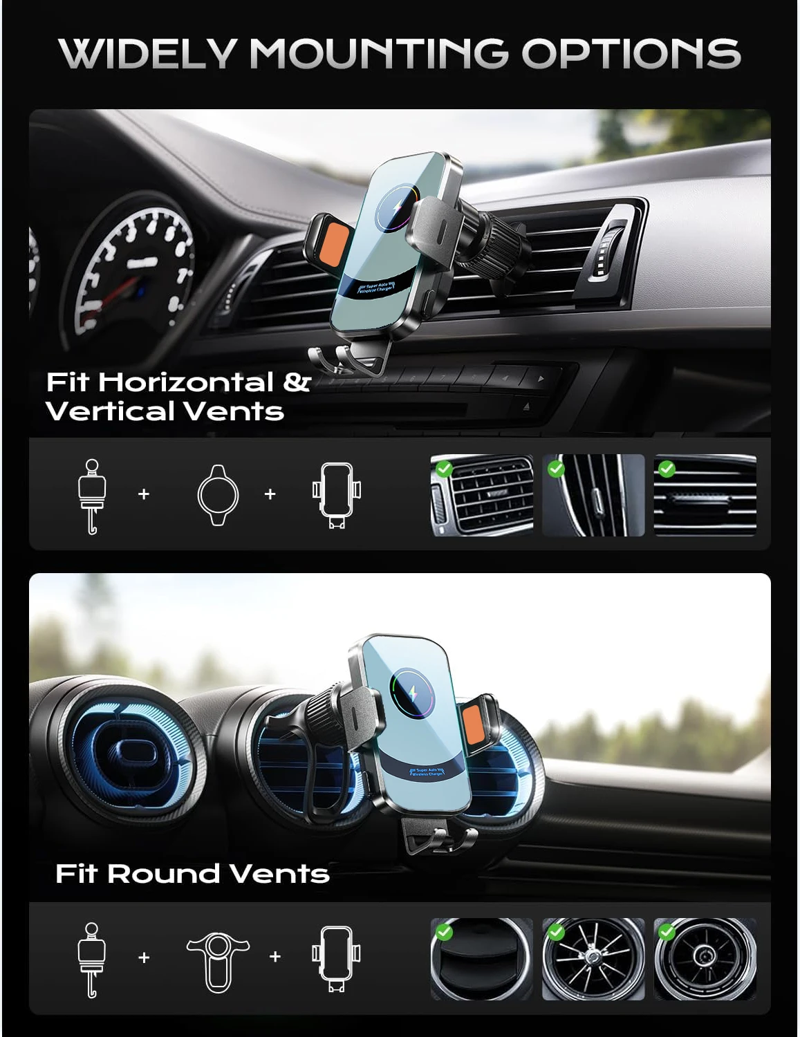 UYUXIO Wireless Car Charger Su - Cooling Rack Wire review and price