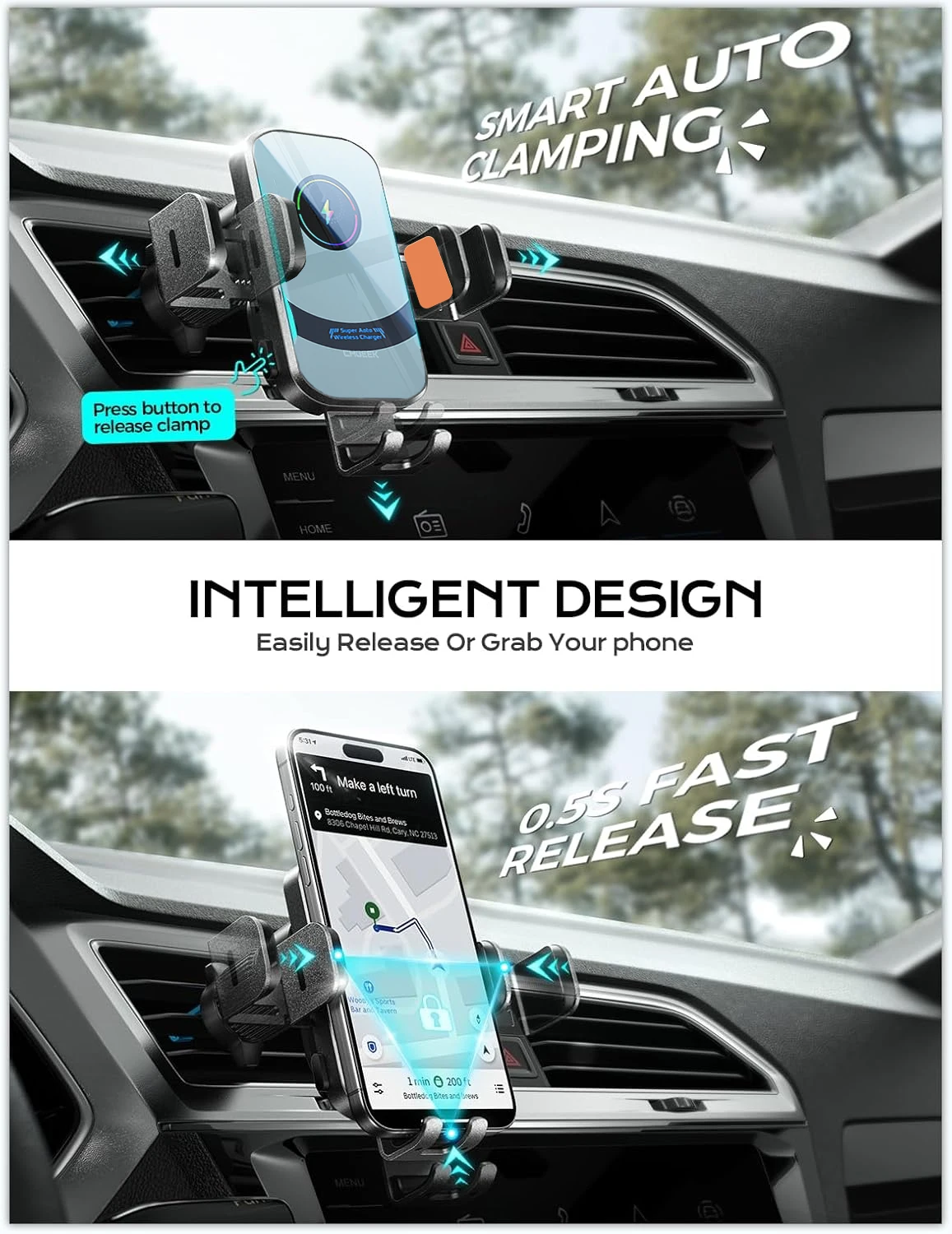 UYUXIO Wireless Car Charger Su - Cooling Rack Wire review and price