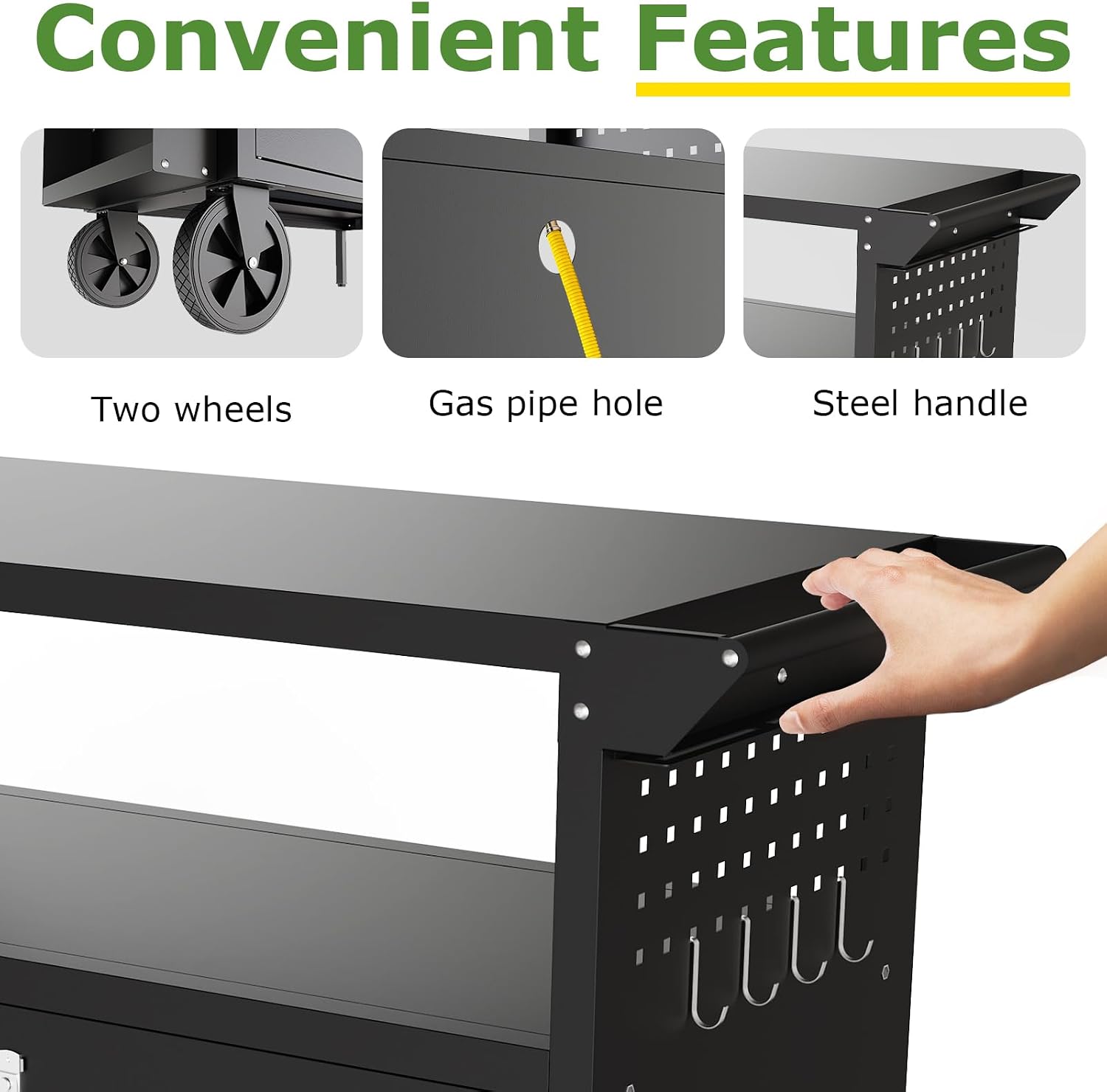 Outdoor Grill Cart Table With  - Kitchen Queen review and price