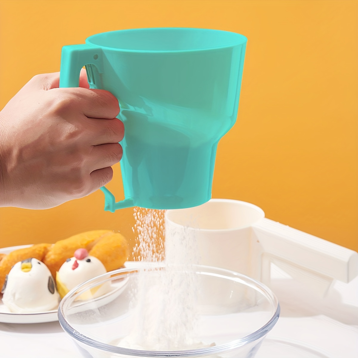 1pc-Plastic Hand-held Powder S - Baking Powder Kitchen review and price