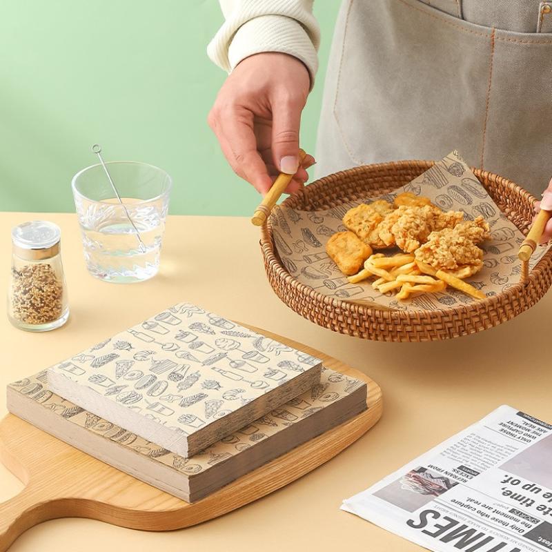 100pcs Oil-Proof Baking Food W - Kitchen Paper For Baking review and price