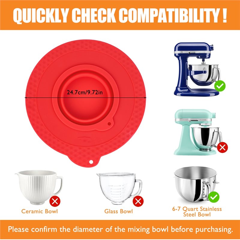 AD24 Silicone Mixer Bowl Cover - Stand Mixer Bowl review and price