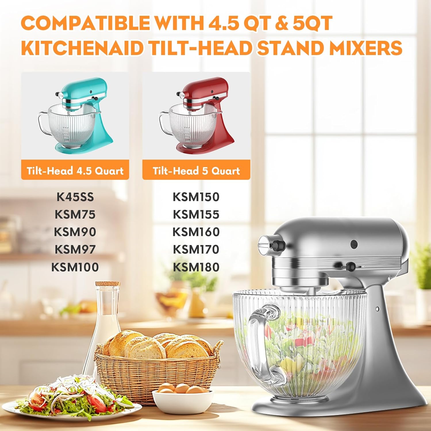 GVODE Glass Bowl for Kitchenai - Stand Mixer Bowl review and price