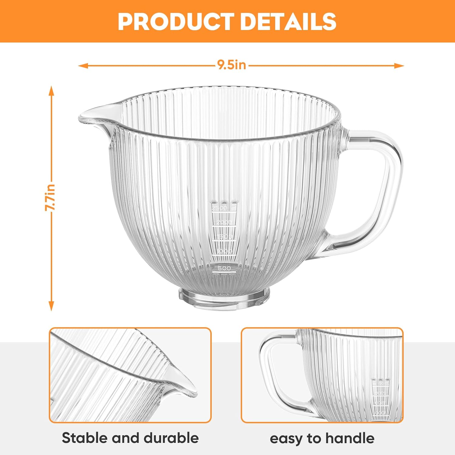 GVODE Glass Bowl for Kitchenai - Stand Mixer Bowl review and price