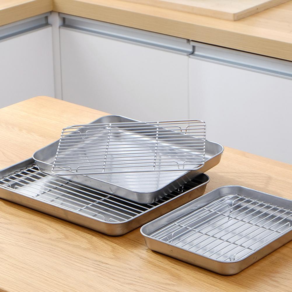 1 Set Stainless Steel Oven Bak - Kitchen Baking Tray Rack review and price
