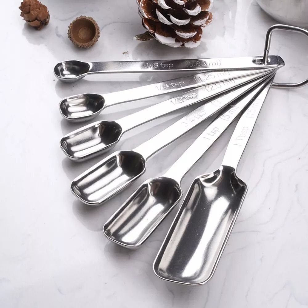 6Pcs Stainless Steel Measuring - Baking Powder Kitchen review and price
