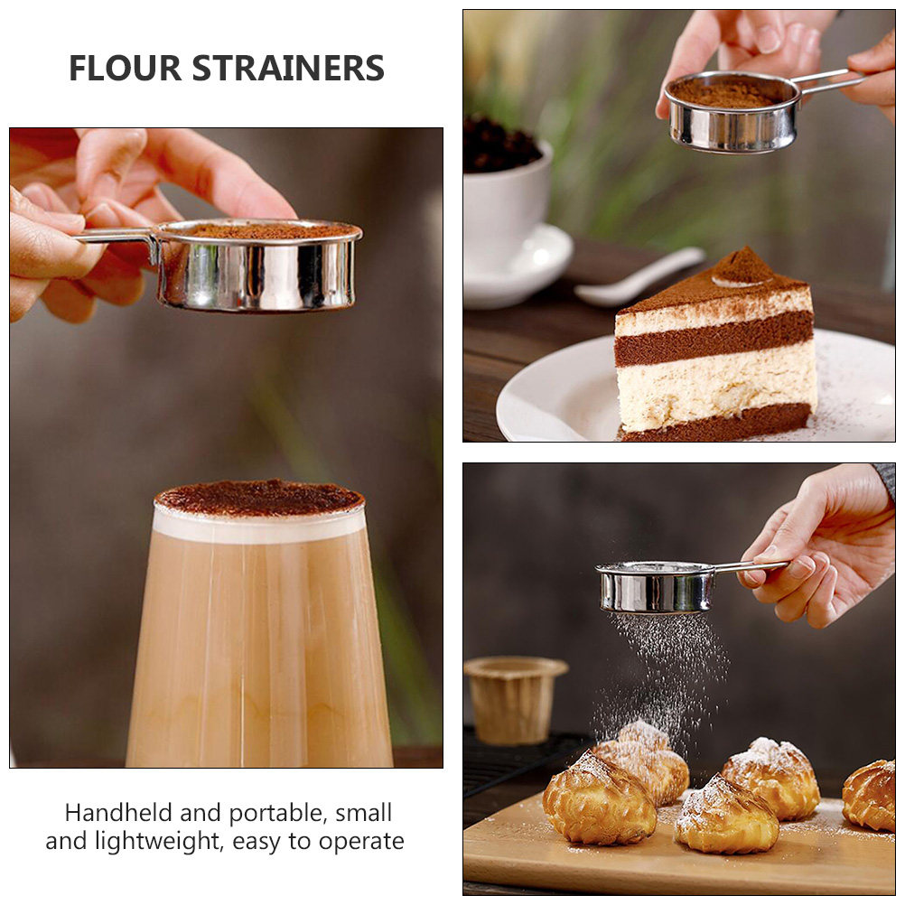 2Pcs Stainless Steel Flour Sif - Baking Powder Kitchen review and price