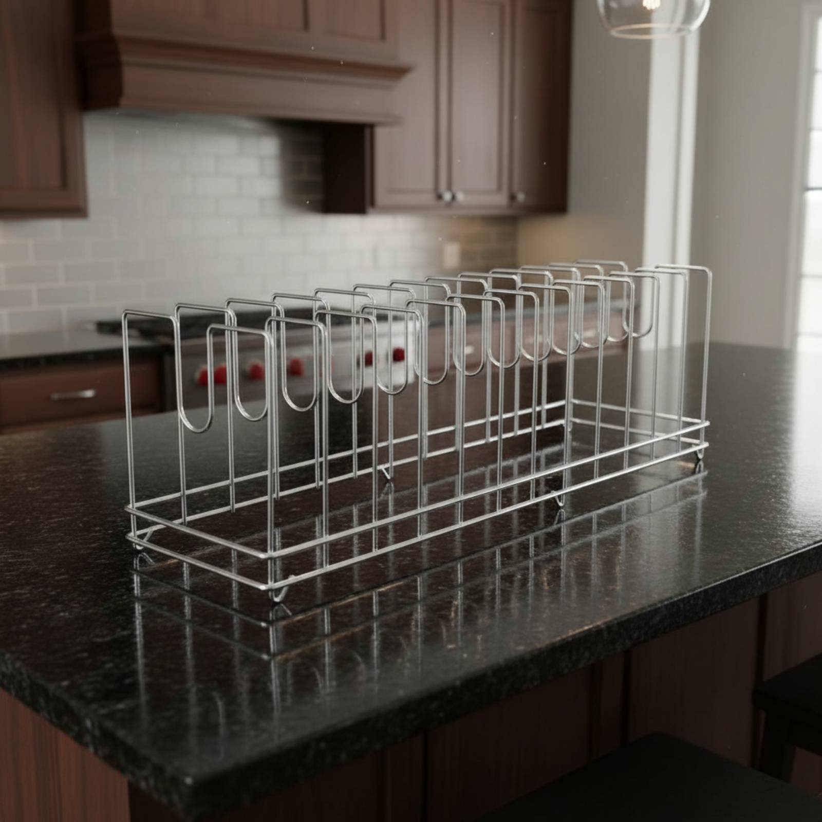 Pizza Pan Rack Space Saving Ba - Kitchen Baking Tray Rack review and price