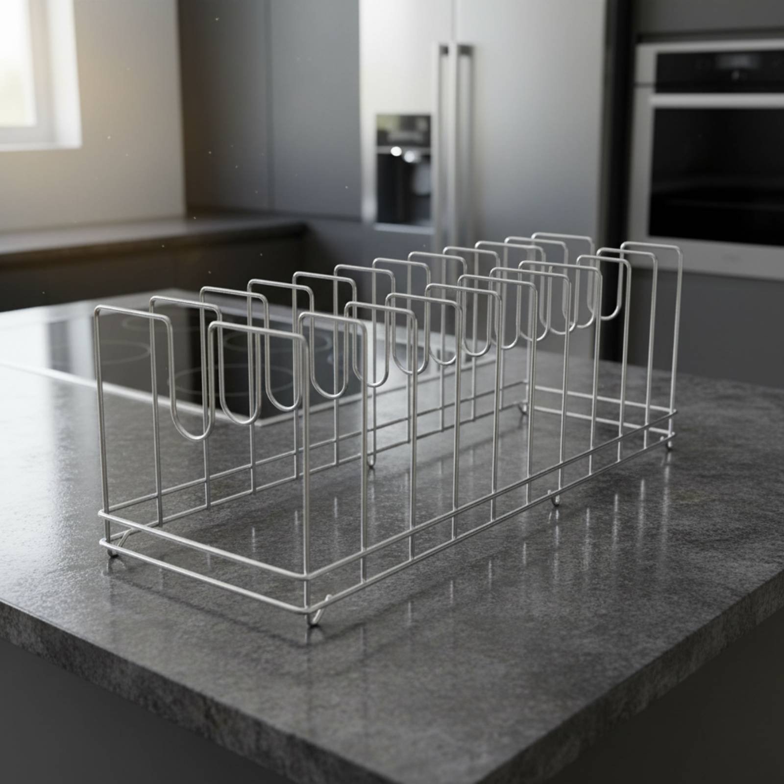 Pizza Pan Rack Space Saving Ba - Kitchen Baking Tray Rack review and price