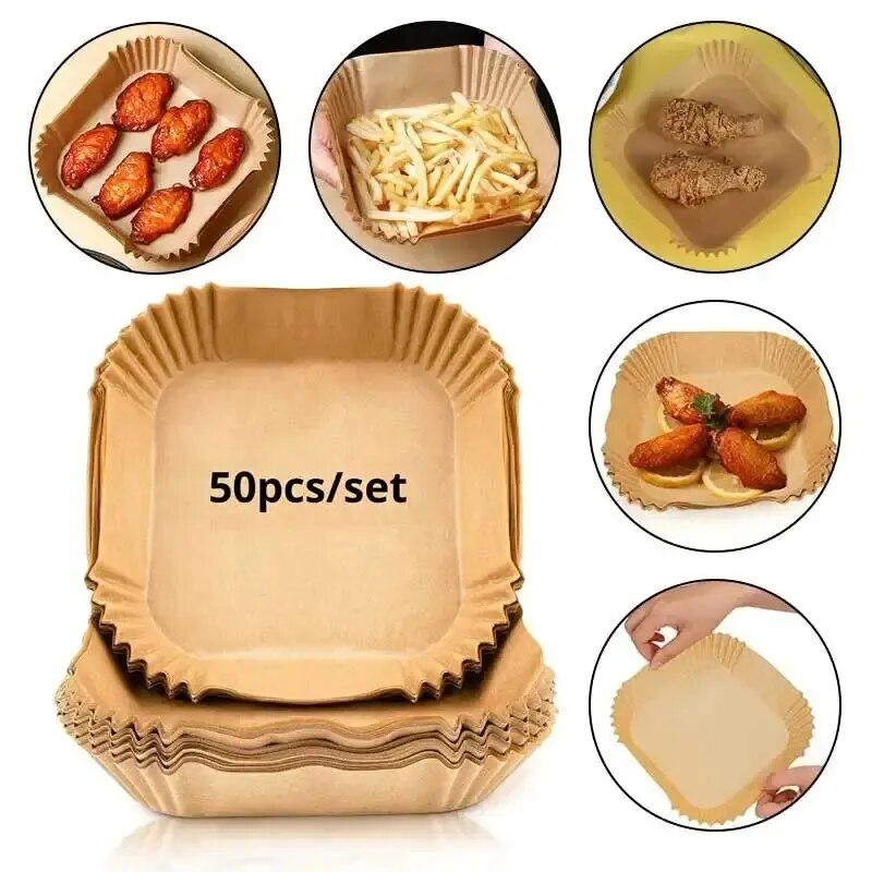 50Pcs Air Fryer Disposable Pap - Kitchen Paper For Baking review and price